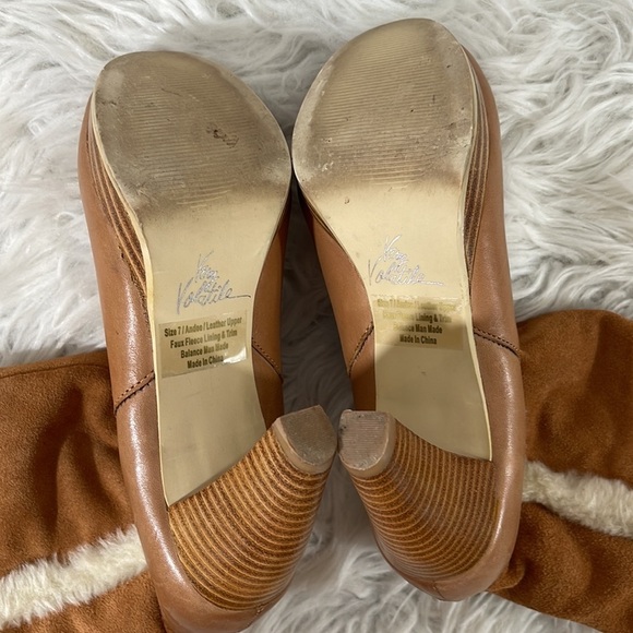 Very Volatile Andee Leather Upper Faux Fleece Lining Trim Beige Boots Size 7 - Picture 14 of 16